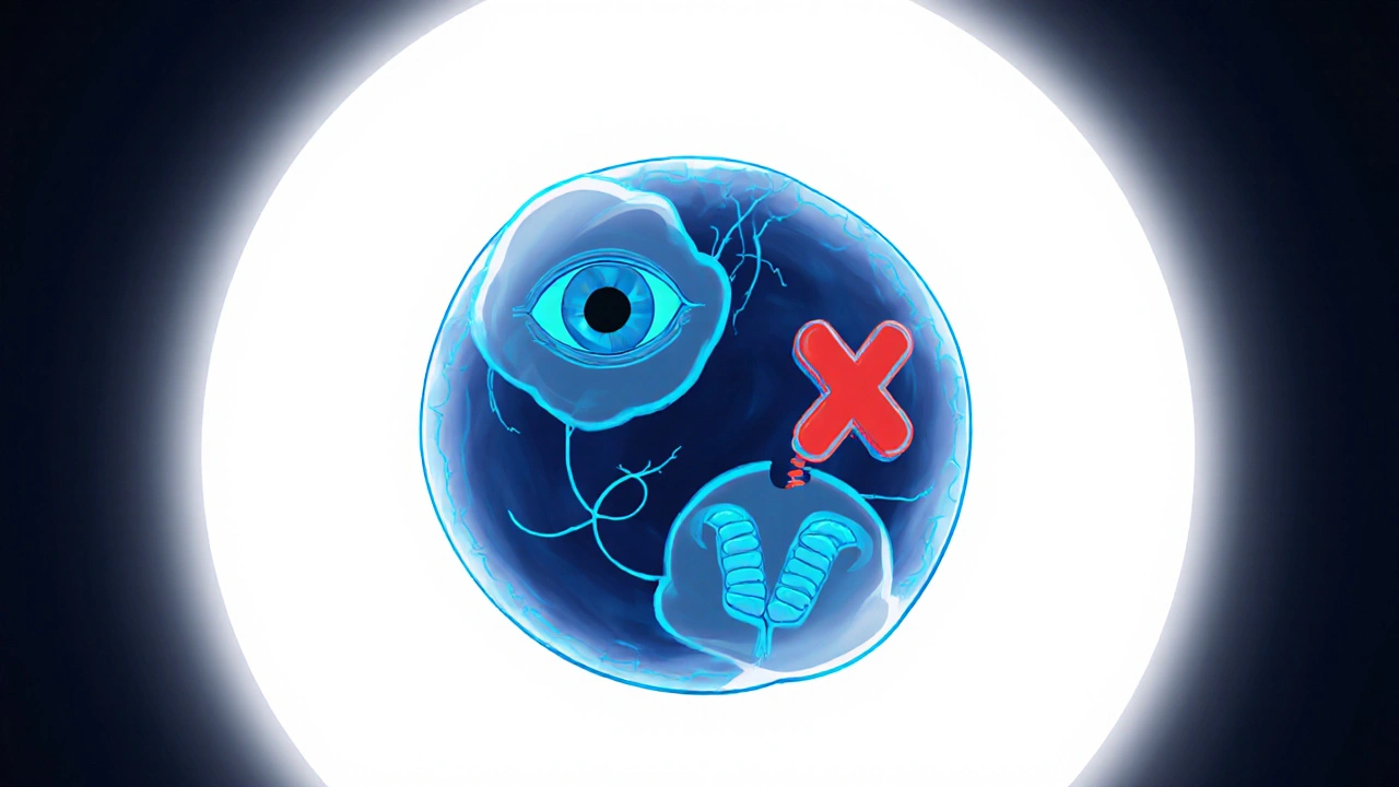 Embryo with disrupted gene pathways due to retinoid exposure