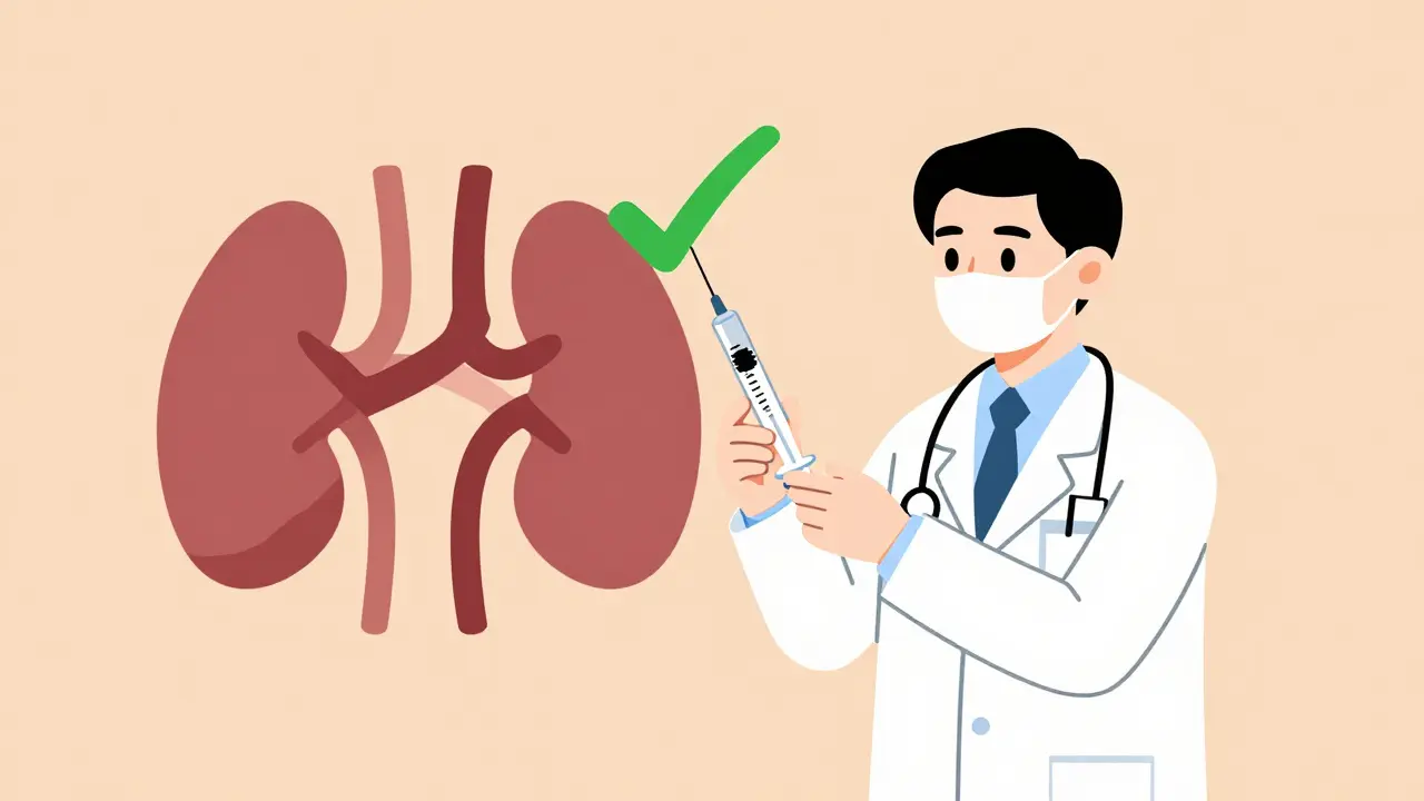Doctor giving glucocorticoid treatment for adrenal insufficiency