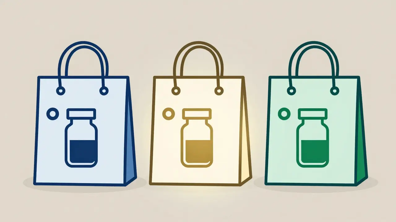 Simple graphic comparing prices of same generic medication